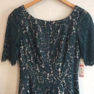 Eliza J Beautiful Teal Lace Dress